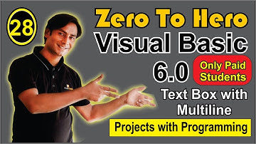 Buy This Course 0307-7646973 | How to Use Text Box with Multi-line and Scroll Bar Lec 28 Sir Majid