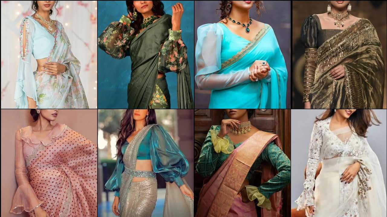 New Model Designer Long Sleeves Blouse Design Idea Full Hand Blouse