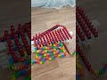 Crazy Domino Pivot Track Trick #shorts #domino #satisfying #fyp