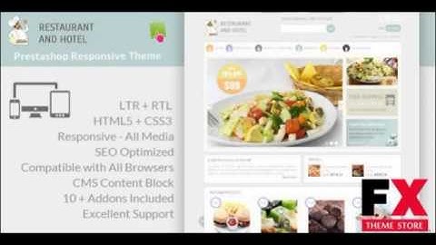 Preview Restaurant - Prestashop Responsive Theme TForest