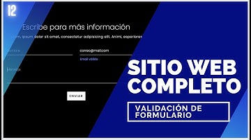 Sitio web completo: 12. Validación de correo electrónico usando Javascript y expresiones regulares