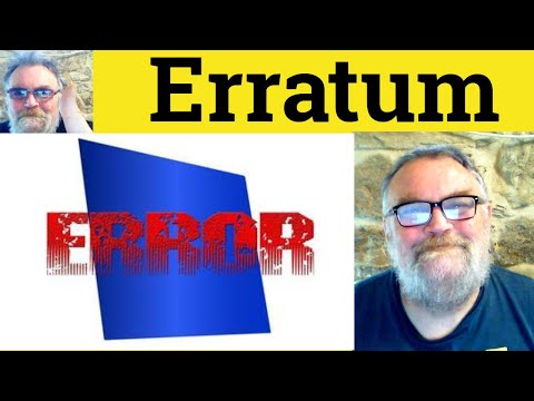 😎 Erratum Meaning - Errata Definition - Erratum Defined - Erratum Examples - Erratum - Errata