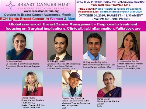 October 04, 2020:BCH organized Global scenario of Breast Cancer Management – Diagnosis to Treatment.