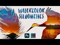 Photoshop: Create WATERCOLOR Silhouette Paintings.