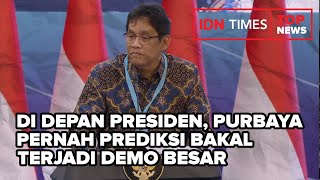 Wow ! Di Depan Prabowo, Ternyata Purbaya Sebelum Jadi Menkeu Pernah Prediksi Terjadi Demo Besar