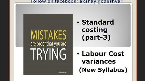 #CA  #IPCC #costing lecture 3 Standard costing  labour cost variance