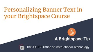 Customize Banner Text in Brightspace