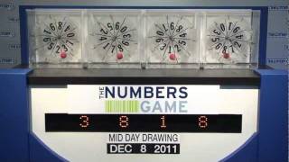 Midday Numbers Game Drawing: Thursday, December 8, 2011