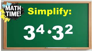 Laws of Exponents: Simplify Using the Product of Powers Rule #lawsofexponent