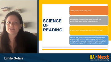 How the Brain Comprehends Words and Text: Emily Solari at ILA Next