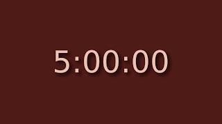 5 Hour Countdown Timer, Gentle Chime Finish 🎨 Burgundy Cream 🏷️ Solid Color