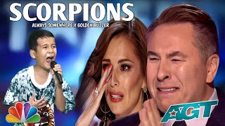 Golden Buzzer | Filipino participant makes the judges cried when singing the song Always Somewhere