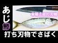 アジさばき方。初心者は打ち刃物包丁が使いやすい？