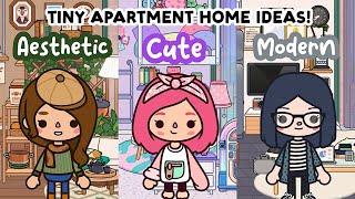 3 TINY Home Apartment Design : Aesthetic, Cute, Modern 🤎💖🤍 TOCA BOCA House Ideas | Toca Life World