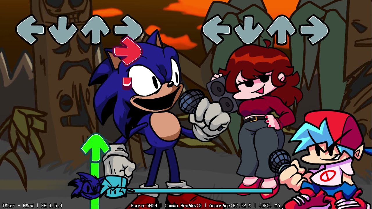 Faker Sonic Background FNF