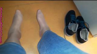 Nylon feet under the desk