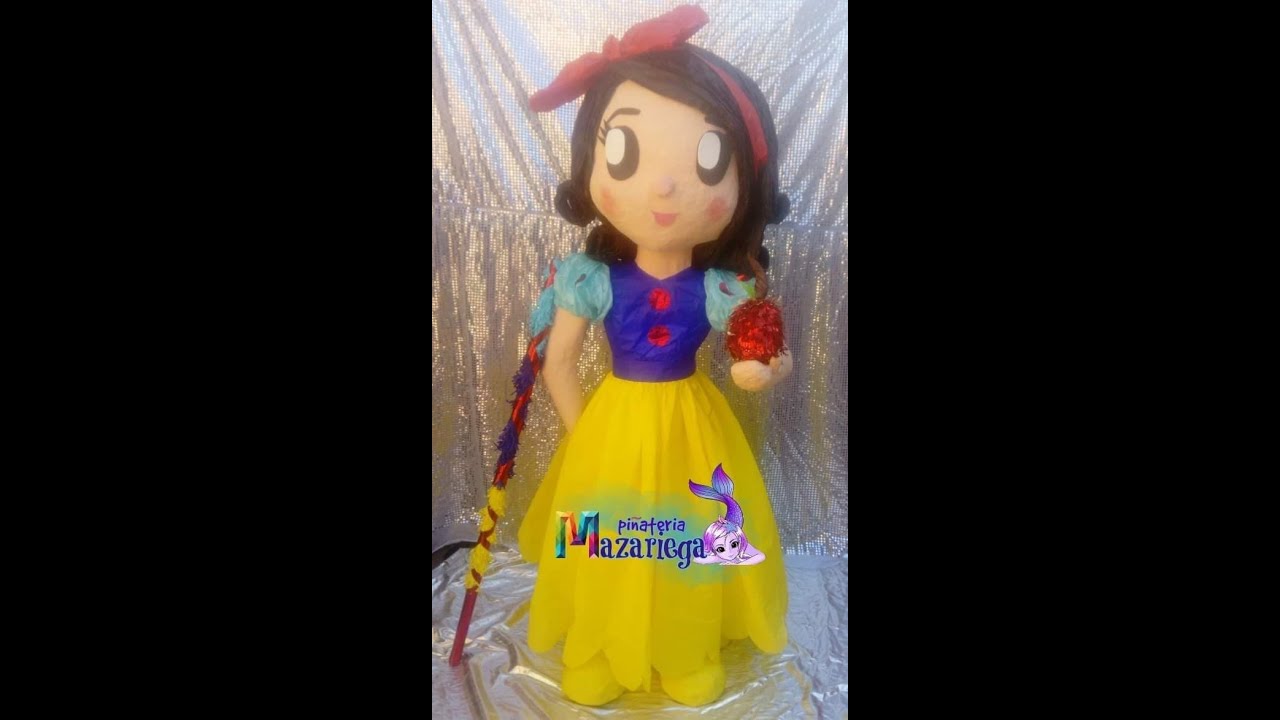 Como hacer una piñata de blanca nieves bebe - YouTube