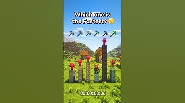 Which Minecraft Pickaxe is Faster? 🤔 #shorts