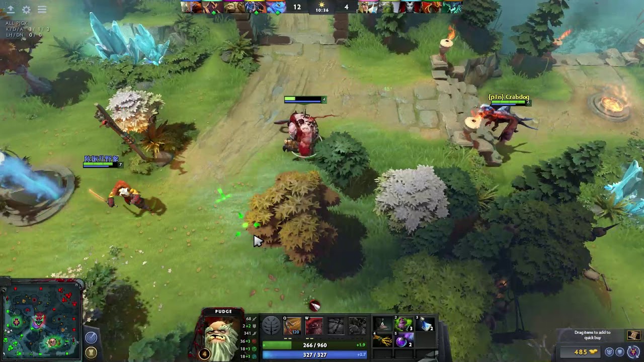 Dota 2 Ranked 7.07 You Are Clearly Some Juvenile Form (Roaming Pudge)