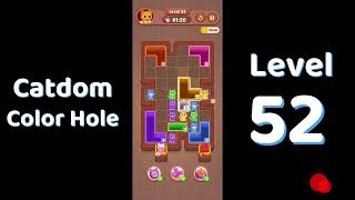 Catdom Level 52 walkthrough | Color Hole 🐱🕳️| Solutionguruji