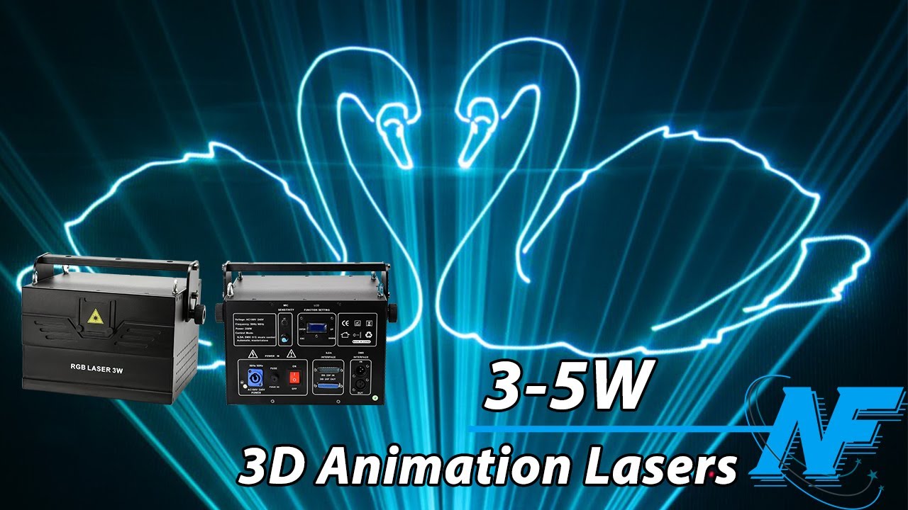 3~5W 3d RGB Animation laser light from NewFeel lasers - YouTube