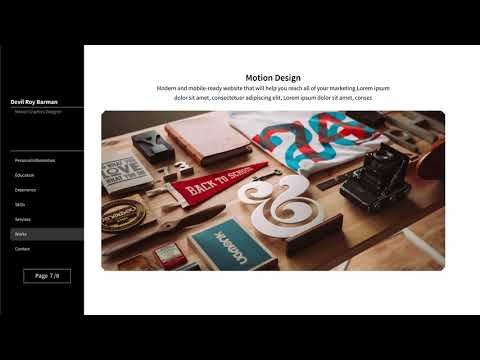 Minimal CV/Resume Devil Roy Barman, a Templates & Theme by litoondev (Thumbnail 1 of 2)