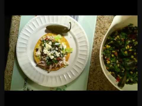 Black Bean Chicken Tostadas