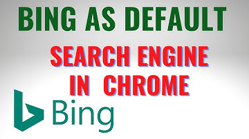 how to set Bing as default search engine in google chrome