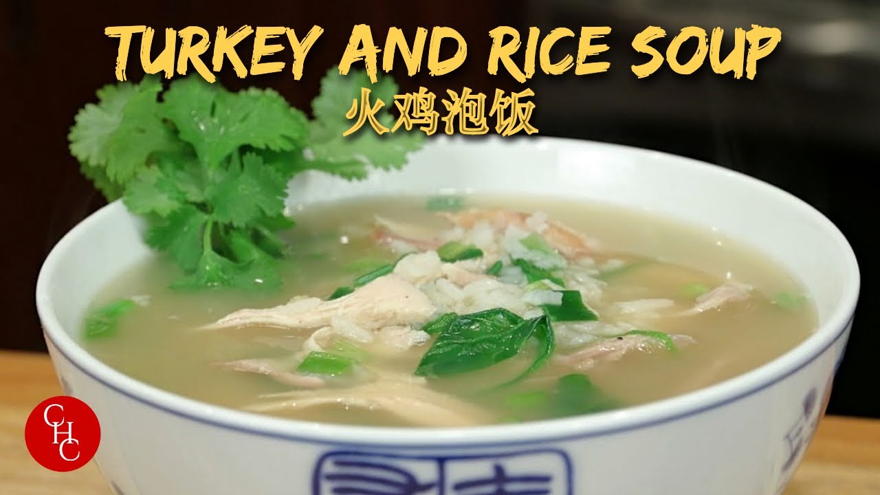 Turkey (or Chicken) and Rice Soup, so easy to turn leftovers into a hearty soup 