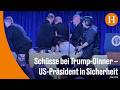 Schüsse bei Gala mit Trump – Secret Service bringt Trump in Sicherheit