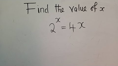 Find the values of x |2^{x}=4x|, Exponential equation