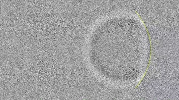 Parabolic Mirror in HPP Lattice Gas Automaton