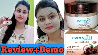Everyuth Naturals Chocolate and Cherry Tan Removal Scrub | Review & Demo | Buy Or Not ??