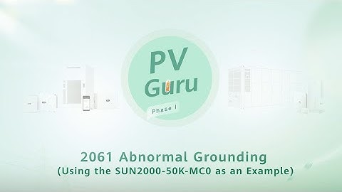 (English) PV Guru-Inverter 2061 Alarm, Abnormal Grounding
