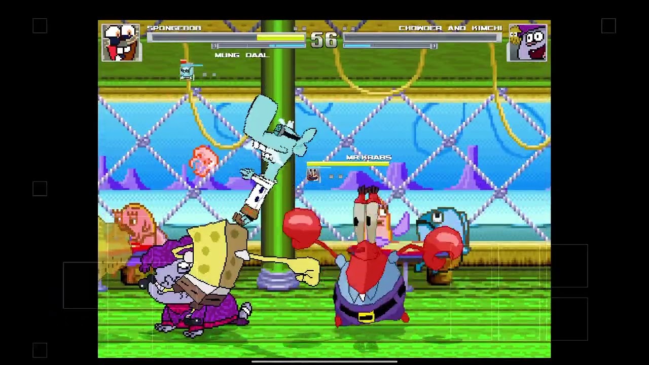 Random M.U.G.E.N. Battles #33: SpongeBob (Me) and Mr. Krabs vs Chowder and Mung Daal