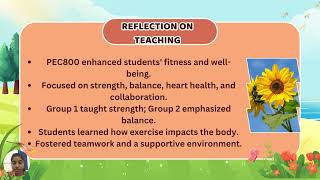 REFLECTION ON PEC 800 WELLNESS MANAGEMENT