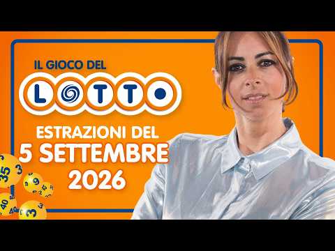 Video Estrazione in diretta del Gioco del Lotto e del Simbolotto di Sabato 5 Settembre 2026
