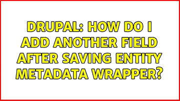 Drupal: How do I add another field after saving entity metadata wrapper?