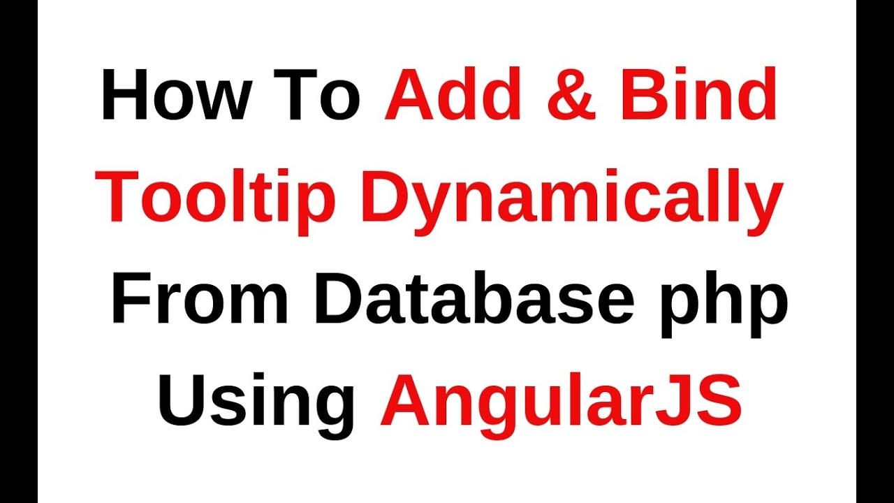 Angularjs Tooltip