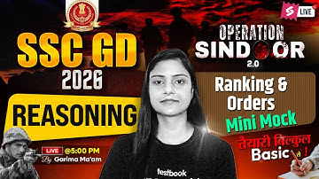 Ranking & Orders Reasoning Practice Set | SSC GD Mini Mock Test | SSC GD Practice Set | Garima Mam