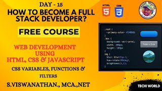 Day 15 | CSS Variables, Functions & Filters | Custom Props, calc(), blur(), hue-rotate() Explained