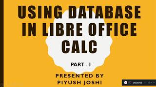|| Chapter-5 || Using Database In Libre Office Base || Part -1 ||