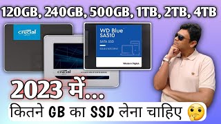 What size SSD to buy? How many GB or TB for Desktop & Laptop? Best SSD buying guide 2023 [Hindi]