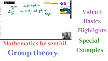 1. GROUP THEORY INTRODUCTION | MATHEMATICS BY SENTHIL | COURSE AVAILABLE