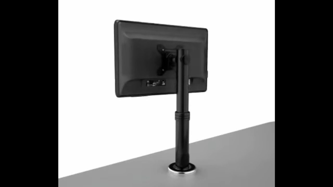 Atdec POS fixed height desk mount, Loads up to 44lb, VESA 75x75, 100x100 