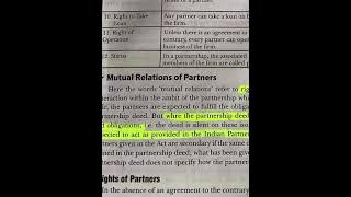 3. Mutual relations of partners