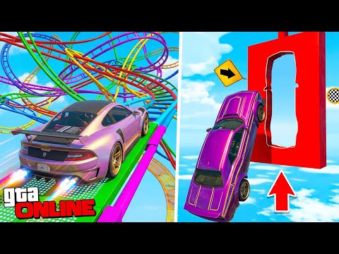 2 SKILL TESTS vs. BURNING ASS! ONLY A CHEATER CAN COMPLETE THIS PARKOUR! FUN IN GTA 5 ONLINE