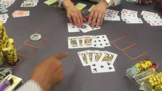 $10 Chinese Poker - "Quad Q's and Home Run" @ Bicycle Casino 9-16-2016 screenshot 5