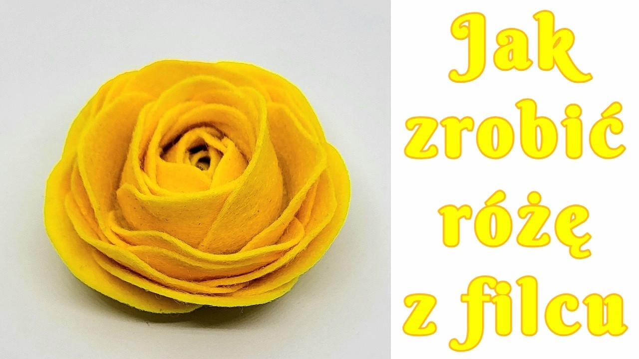ŁATWA RÓŻA Z FILCU JAK ŻYWA, handmade, tutorial, rose, roza, flowers, viralvideo