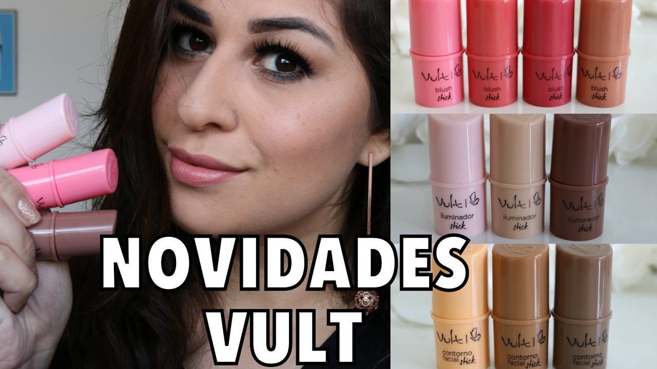 NOVIDADE DA VULT - TESTANDO BLUSHES, CONTORNOS E ILUMINADORES STICK